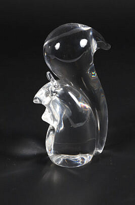 Signed Steuben Clear Crystal Squirrel