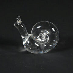 Signed Steuben Clear Crystal Snail Designed by George Thompson 1949