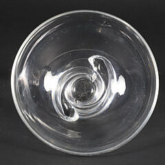 Signed Steuben Clear Crystal Bowl with Spiral Base