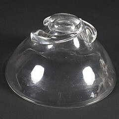 Signed Steuben Clear Crystal Bowl with Spiral Base
