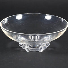 Signed Steuben Clear Crystal Bowl