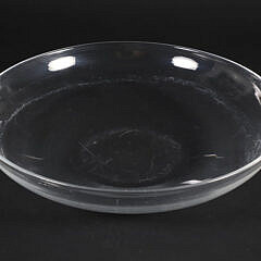 Signed Steuben Clear Crystal Shallow Fruit Bowl