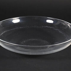 Signed Steuben Clear Crystal Shallow Fruit Bowl