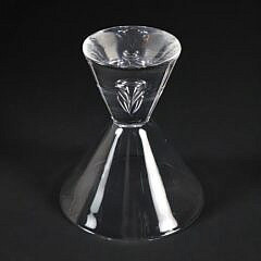 Set of 11 Signed Steuben Martini Glasses Designed by George Thompson