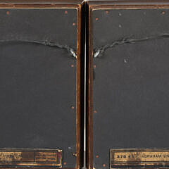 Pair of Miniature Reverse Paintings on Glass of Abraham and Mary Todd Lincoln, 19th Century