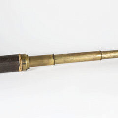 Brass and Leather Wrapped 4-Draw Spyglass