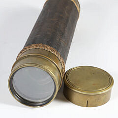Brass and Leather Wrapped 4-Draw Spyglass
