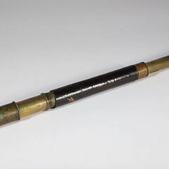 Miniature Brass Leather Wrapped Spyglass with Inscription “Secretan a Paris”