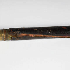Miniature Brass Leather Wrapped Spyglass with Inscription “Secretan a Paris”