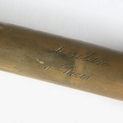 Miniature Brass Leather Wrapped Spyglass with Inscription “Secretan a Paris”