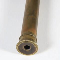 Miniature Brass Leather Wrapped Spyglass with Inscription “Secretan a Paris”