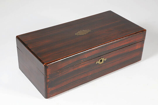 Grain Painted Lift Top Box 19th Century