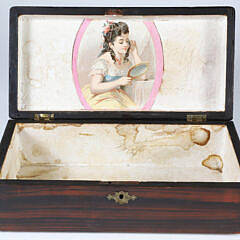 Grain Painted Lift Top Box, 19th Century