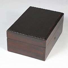 Miniature Grain Painted Lift Top Box, 19th Century