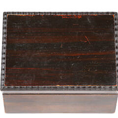 Miniature Grain Painted Lift Top Box, 19th Century