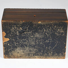 Miniature Grain Painted Lift Top Box, 19th Century