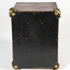 Mahogany and Brass Trimmed Storage Box with Mechanical Opening Lid