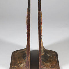 Antique Painted Cast Iron “End of the Trail” Native American Bookends