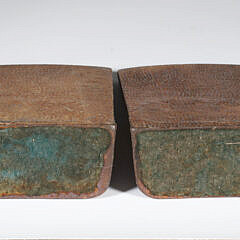 Antique Painted Cast Iron “End of the Trail” Native American Bookends