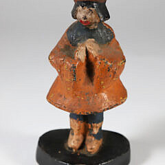 Antique Cast Iron and Painted "Oriental Girl" Doorstop