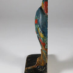 Antique Painted Cast Iron Heron Doorstop