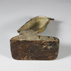Antique Painted Cast Iron Heron Doorstop