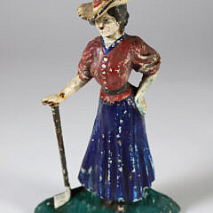 Cast Iron Lady Golfer Doorstop