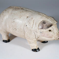 Cast Iron Painted Pig Piggy Bank