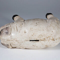 Painted Cast Iron Pig Piggy Bank