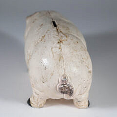 Painted Cast Iron Pig Piggy Bank