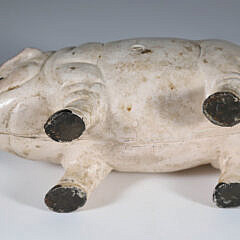 Painted Cast Iron Pig Piggy Bank