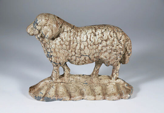 Cast Iron Painted Sheep Doorstop