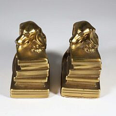 Pair of Brass Dachshund Bookends
