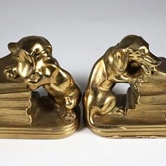Pair of Brass Dachshund Bookends