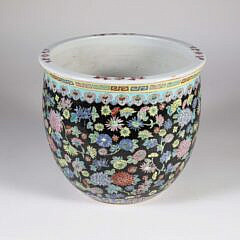 Diminutive Chinese Ceramic Fish Bowl Planter