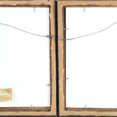 Two Silk Needleworks on Silk, circa 1820s