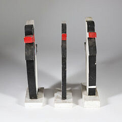 Three Folk Art Penguin Whimsies