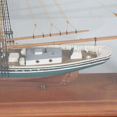 Cased Model of a 2-Masted Sailing Schooner