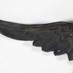 Vintage Painted Cast Iron Bald Eagle Plaque