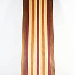 Contemporary Multi-Wood Footed Long Cutting Board or Charcuterie Board