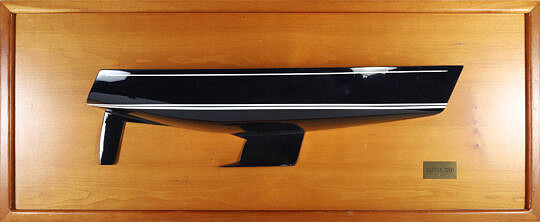 Carved and Painted Half Hull on Board "Tartain 3700"