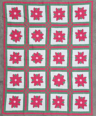 Vintage Floral Patchwork Quilt