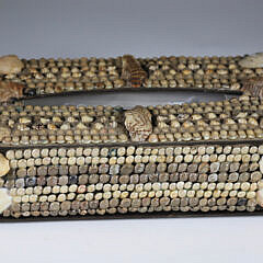 Shell Encrusted Tissue Box with Slide Cover on Base