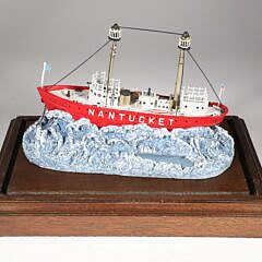 Cased Model of the Nantucket Lightship by Cheryl Spencer Collins