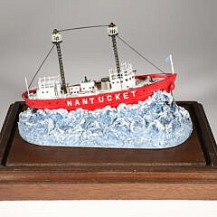 Cased Model of the Nantucket Lightship by Cheryl Spencer Collins