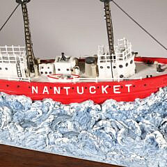 Cased Model of the Nantucket Lightship by Cheryl Spencer Collins