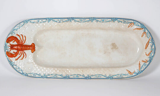 Antique Porcelain Lobster Serving Platter
