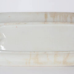 Antique Oval Porcelain Seafood Serving Platter with Lobster Motif