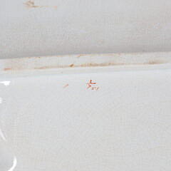 Antique Oval Porcelain Seafood Serving Platter with Lobster Motif