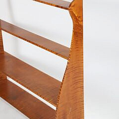 Mark T. Emirzian Tiger Maple Four-Tier Hanging Shelf